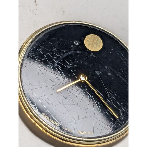 Mod 1977 Zenith Movado Museum Watch 14k Solid Gold 17J Spiderwebs Cal 30.5 main image 14